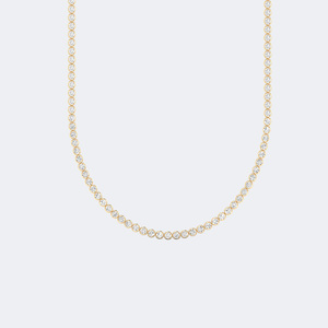 Collier tennis en diamants ronds sertis à griffes 8.00 CTW - Product Image 5