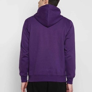 เสื้อฮู้ดสีม่วงสำหรับผู้ชาย สวมใส่สบายๆ มีกระเป๋า เหมาะสำหรับฤดูใบไม้ร่วง ทรงปกติ ผ้าฝ้ายเฟรนช์เทอร์รี่ สีพื้น - Product Image 2