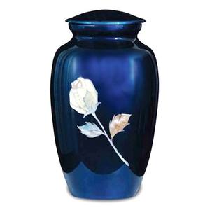 Urne funéraire en métal pour cendres humaines, urne de crémation traditionnelle taille adulte, vase commémoratif avec motif, urne funéraire en métal pour cimetière - Product Image 3