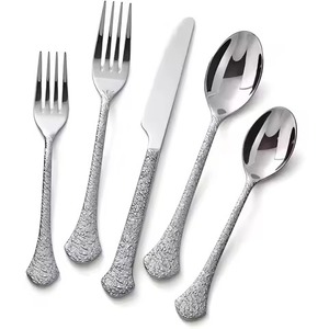Ensemble de couverts haut de gamme en acier inoxydable (cuillère, fourchette, couteau) pour des expériences culinaires contemporaines - Product Image 2