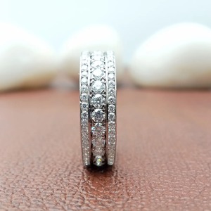 14K White Gold Wedding <b>Ring</b> 3 Carats Moissanite Diamond <b>Ring</b> With GRA Certificate - Product Image 2