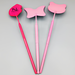 Pink 3 Different Shape <b>Makeup</b> <b>Mirror</b> Customized Dark Pink And <b>Light</b> Pink Powder Color Eyelash <b>Mirror</b> - Product Image 5