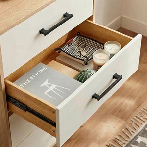 Wholesale Price Modern Matte Black Zinc Alloy Cabinetry Handles Minimalist Rectangle <b>Pulls</b> for Kitchen Bathroom Furniture - Product Image 6