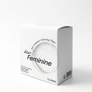 Lingettes intimes en coton pour un soin quotidien délicat, pH équilibré, ingrédients entièrement naturels, pack de voyage rafraîchissant, lingettes féminines - Product Image 1