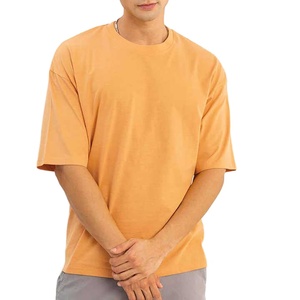 Heavyweight 220g Polyester/Cotton Oversized Printed Embroidered Plain Tee for Men Custom Plus Size Quick Dry High Quality - Product Image 4