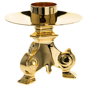 Gold Plated Brass Monstrance <b>Candle</b> Holder Religious Display Stand Polished Worship Used Church High Quality Metal Votive - Product Image 1