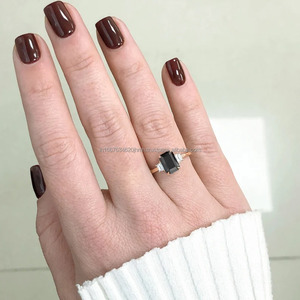 Half Eternity <b>Black</b> Diamond Engagement Band 14K Rose Gold Stackable Wedding <b>Ring</b> Natural Diamond Jewelry for Women - Product Image 5