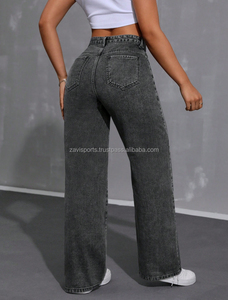 Pantalones Vaqueros Holgados para Mujer, Pantalones de Mezclilla de Pierna Ancha, Ajuste Holgado, Moda Urbana, Cómodos, Casuales, Pantalones de Mezclilla de Moda para Mujer - Product Image 4