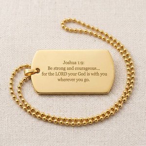 religious christian souvenir gifts motto phrase engraved custom metal <b>dog</b> <b>tag</b> <b>necklace</b> for <b>men</b> - Product Image 6