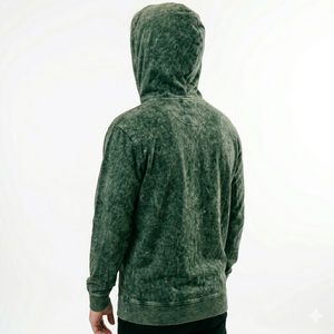 New Winter Casual Solid Digital Printing Acid Wash 100% Cotton Customized <b>Men</b> Zipper-Up Fleece Hoodies Wholesale Prices - Product Image 2