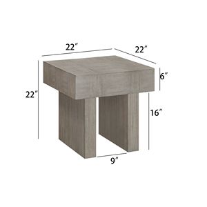 Set di Tavolino da Caffè e 2 Tavolini Laterali in Stile Contemporaneo, Finitura Marrone-Grigio, Mobili in Legno per Soggiorno - Product Image 5
