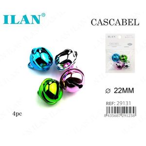 Campanello Ilan Cascabel 22mm Elettroplaccato 4pz Per Perline Decorative - Product Image 1