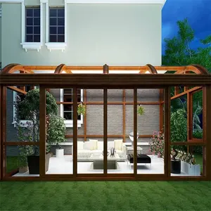Bahçe sunroomlar termal-break ses geçirmez ve rüzgar geçirmez AS2047 kış bahçesi sera kış temperli cam Modern yalın villa