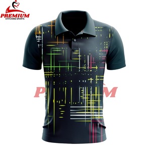 เสื้อโปโลผู้ชายแบบซับลิเมชั่น ดีไซน์ใหม่ล่าสุด ผ้าแคนวาสคุณภาพดี แห้งเร็ว กระชับพอดีตัว ลายเรียบ ทันสมัย สวมใส่สบาย - Product Image 1
