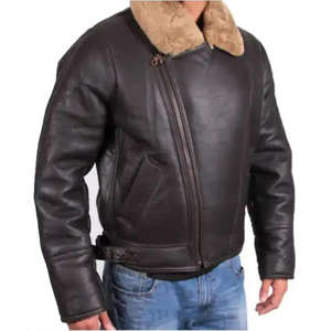 Chaqueta de Cuero de Vaca Gruesa y Cálida para Invierno, Estilo Nuevo, Ecológica, Transpirable, con Diseño de Piel de Oveja para Hombre - Product Image 6
