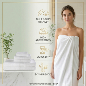 Serviette de Bain en Bambou Tissé Premium Ultra Douce, Très Absorbante, Séchage Rapide, Écologique, Luxe pour la Maison, l'Hôtel et le Spa - Product Image 5
