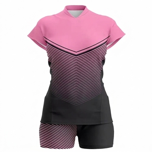 Tenues de volley-ball unisexes personnalisées imprimées, ensembles de maillots sublimés à manches courtes, grandes tailles, toutes les couleurs - Product Image 1