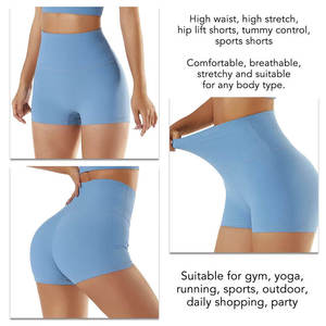 Summer Quick Dry Woman's Yoga Shorts Sports Fitness 2 In 1 <b>Running</b> Workout Double Layer Sports Shorts - Product Image 4