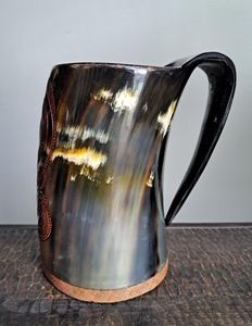 Handmade Horn Viking Drinking Horn <b>Mug</b> New Design for Beer and Coffee Natural Drinking Horn <b>Mug</b> Celebrations - Product Image 2