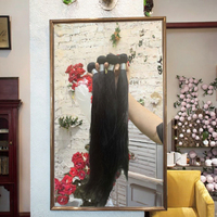 Extensions de cheveux humains indiens de luxe en gros, vierges, Remy, ondulés, double trame, micro-boucles 1B, 12 pouces, permanentes