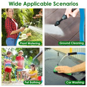 Tuyau d'arrosage de jardin en PVC robuste de 5/8 po, non extensible, 25/50 pi, résistant aux intempéries, anti-éclatement 500 PSI, anti-fuite, sans plis, flexible en caoutchouc - Product Image 5