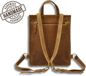 Retro Handmade Cowhide Leather Women's <b>Backpack</b> Genuine Leather Vintage Summer Spring Polyester Lining Outdoor Travel - Product Image 4