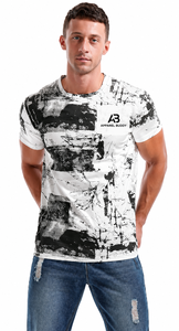 T-shirt décontracté à manches courtes 100 % coton pour homme de la marque AMY, coupe classique, broderie frontale, couleur unie, logo personnalisé, vente en gros - Product Image 5