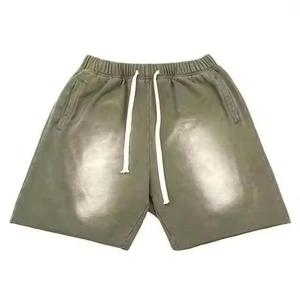 Custom Acid Wash <b>Shorts</b> <b>Mens</b> Heavyweight Wholesale Vintage Washed Graphic Print Casual Drawstring Streetwear Clothing <b>Shorts</b> - Product Image 6