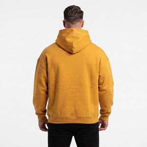 Winter Style Fashion Boxy Hoodie Mens 100% Cotton Heavy Fleece Boxy Hoodie Men Drop Shoulder Puff Printing Hoodies Men's - Product Image 2