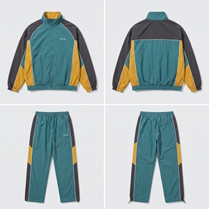 Custom Streetwear Windbreaker <b>Tracksuit</b> Set <b>90s</b> Vintage Color Block Nylon Wholesale - Product Image 5
