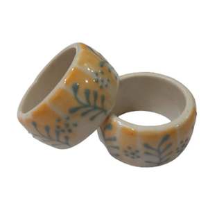 Venta al por mayor servilleteros conjunto respetuoso con el medio ambiente cerámica madera Metal vajilla decorativa fiesta boda a granel - Product Image 5