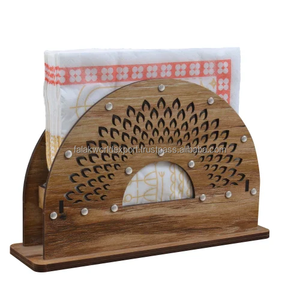 ที่ใส่กระดาษเช็ดปากทำจากไม้ธรรมชาติที่ใส่กระดาษทิชชู่สุดหรูสำหรับวางบนโต๊ะทิชชู่โดย Falak World - Product Image 5