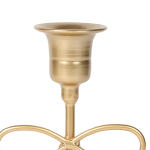 Nuevo Portavelas con Diseño de Nudos para Decoración del Hogar, Portavelas de Aluminio Fundido con Acabado Dorado de Primera Calidad, Hecho a Mano y Personalizado - Product Image 2