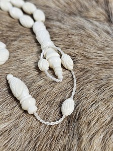 Tasbih Decorativo de Hueso, Hecho a Mano, Cuentas de Oración Religiosas, Regalo - Product Image 5