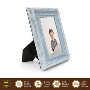 Cadre photo décoratif en bois de manguier bleu vieilli de qualité supérieure à prix bas pour la décoration intérieure - Product Image 3