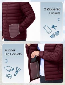เสื้อแจ็คเก็ตพัฟเฟอร์กันน้ำพิมพ์โลโก้ตามสั่งสำหรับอากาศหนาว - Product Image 3