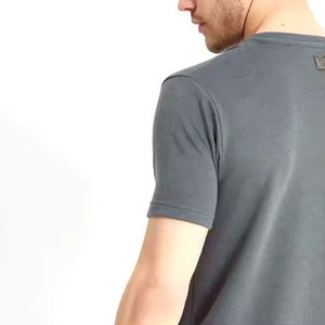 Most Popular Men's Solid Gray Cotton Crew Neck T-Shirt <b>Set</b> Casual Summer Shorts <b>Knitted</b> Breathable Streetwear Outfit - Product Image 6