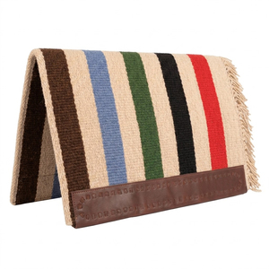 Saddle <b>Blanket</b> 100% New Zealand wool 32X64 stripped Casa Zia Sandwich saddle <b>blanket</b> for horse riding sports and training - Product Image 2