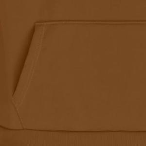 Sweat-shirt à capuche marron pour homme, coupe ample, manches classiques, couleur unie, décontracté, en molleton tricoté, idéal pour l'automne - Product Image 3