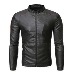 Custom Fashion Genuine <b>Leather</b> Eco-friendly High Street <b>Jacket</b> for <b>Men</b> Solid Color Luxury Classic Design High Quality Stand - Product Image 6