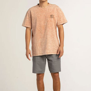 บริการ OEM เสื้อยืดทรงหลวมพิมพ์ลายตามสั่งสำหรับผู้ชาย ผ้าฝ้าย 100% ขายส่งราคาถูก เสื้อยืดผู้ชายแบบย้อมสีเอซิด - Product Image 6