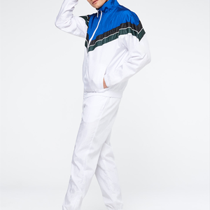 Survêtements de sport pour hommes de haute qualité, personnalisés avec logo, en molleton technique uni, grande taille, hiver, 100% coton, à capuche, fermeture éclair sur le devant, 2 pièces - Product Image 3