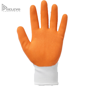 Custom Industrial Work Safety <b>Gloves</b> White Polyester Knit Shell Latex Coated Palm <b>Grip</b> Construction Builder Utility <b>Gloves</b> - Product Image 3