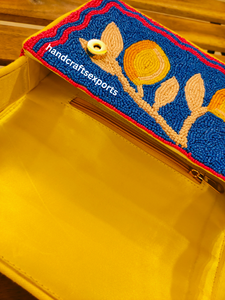 Sac à bandoulière de luxe fait main en perles de citron – Sac à main brodé léger, sûr et tendance |   Conception de logo personnalisée en couleur - Product Image 2