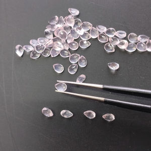 Cuarzo Rosa Natural, Corte Pera de 4x3MM, Gema Suelta de la Mejor Calidad para la Fabricación de Joyas - Product Image 3