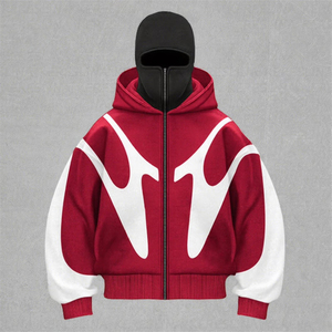 OEM Custom Logo Wholesale Men's Full Face Zip Hoodie Regular Fit 100% Cotton Winter Acid Washed Embroidered Streetwear - Product Image 6