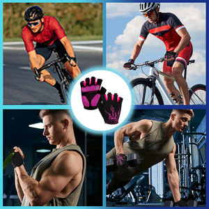 High Demand Men's Cycling Gloves Anti <b>Slip</b> Breathable Microfiber <b>Half</b> Finger for Bicycle Racing Weight Lifting Training - Product Image 6
