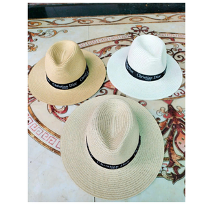 Sombrero de Paja Ecológico Hecho a Mano con Ala Ancha, Tejido, para Playa, Vacaciones, Verano, Moda, Material Natural - Product Image 6