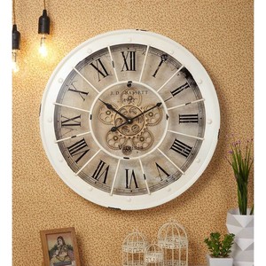 Reloj de Pared de Metal Estilo Vintage al por Mayor |   Decoración Artesanal para el Hogar de Moradabad - Product Image 1