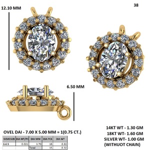 Le Pendentif Ovale Éternel Halo - Product Image 5